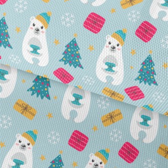 Cute Christmas Polar Bear Waterproof Oxford