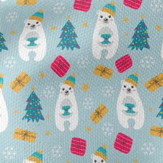 Cute Christmas Polar Bear Waterproof Canvas