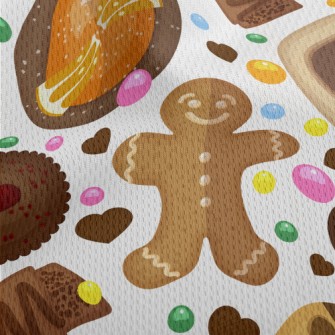 Gingerbread Checkerboard Cooki Athletic Mesh Flat Back