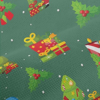 Christmas Tree Snowman And Old Performance Linen