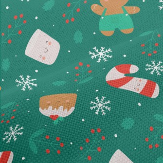 Cute Gingerbread Man With Cane Performance Linen