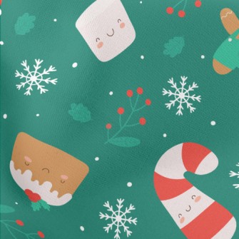 Cute Gingerbread Man With Cane Stretch Ponte