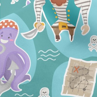 Pirates And Octopus Crew Micro Fleece