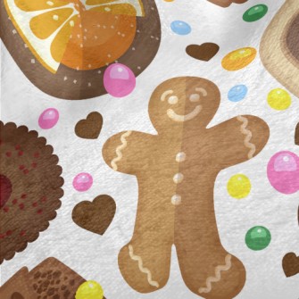 Gingerbread Checkerboard Cooki Minky