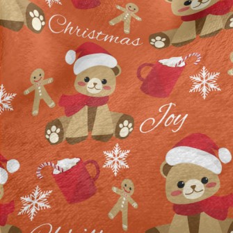 Christmas Gingerbread Bear Minky