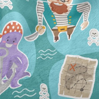 Pirates And Octopus Crew Minky