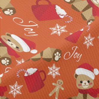 Christmas Gingerbread Bear Piqué