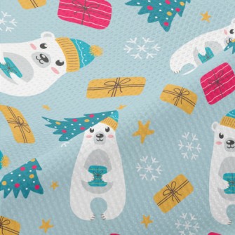 Cute Christmas Polar Bear Piqué