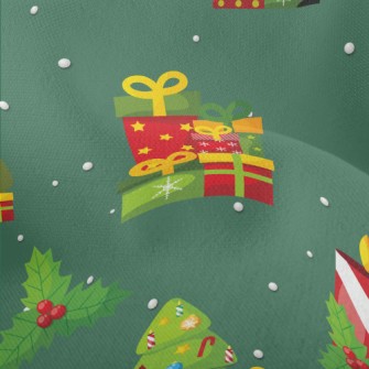 Christmas Tree Snowman And Old Lightweight Performance Linen