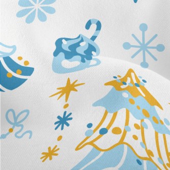 Beautiful Decorated Christmas  Lightweight Performance Linen