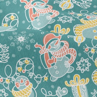 Happy Line Snowman Modern Jersey