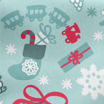 Fantasy Snowman Glass Ball Jersey Backed Fleece