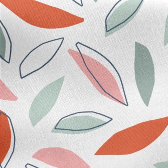 Simple Falling Leaves Jersey Backed Fleece