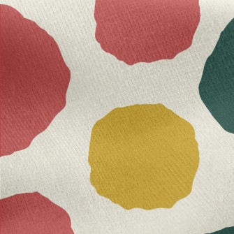 Huge Color Dots Jersey Backed Fleece