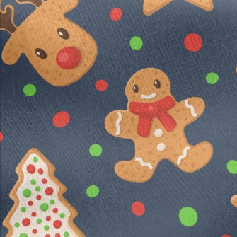 Christmas Gingerbread Jersey Backed Fleece