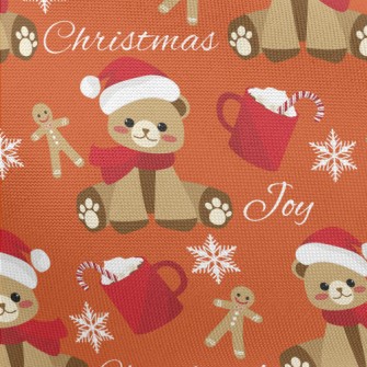 Christmas Gingerbread Bear Pongee