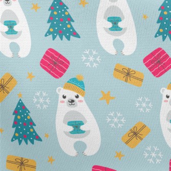 Cute Christmas Polar Bear Pongee