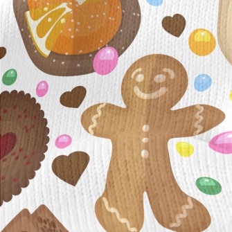 Gingerbread Checkerboard Cooki Stretch Jersey