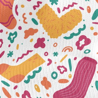 Furry Warm Socks Stretch Jersey