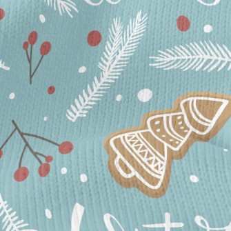 Christmas Tree Gingerbread Stretch Jersey