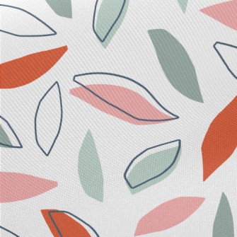 Simple Falling Leaves Midweight Cotton Poplin