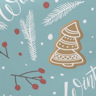 Christmas Tree Gingerbread Midweight Cotton Poplin