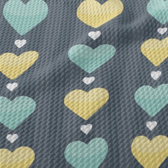Double Love Hearts Arranged Ne Birdseye Piqué