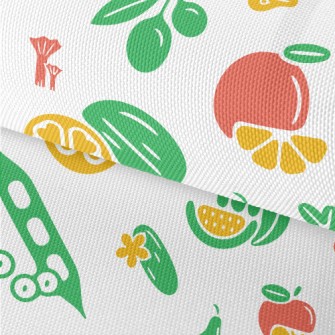 Simple Line Fruits And Vegetab Waterproof Oxford