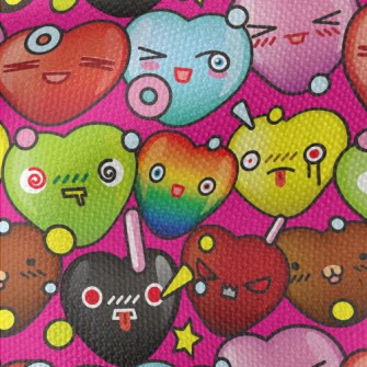 Changeable Expression Love Waterproof Canvas