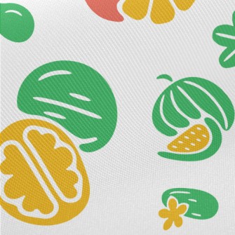 Simple Line Fruits And Vegetab Twill