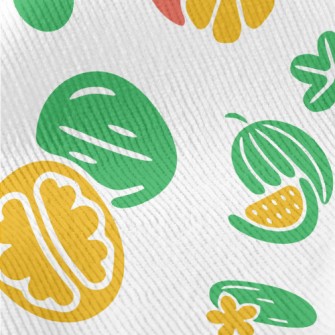 Simple Line Fruits And Vegetab Standard Corduroy