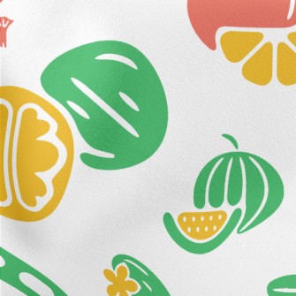 Simple Line Fruits And Vegetab Stretch Ponte
