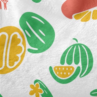 Simple Line Fruits And Vegetab Minky