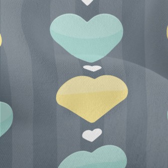 Double Love Hearts Arranged Ne Lightweight Performance Linen