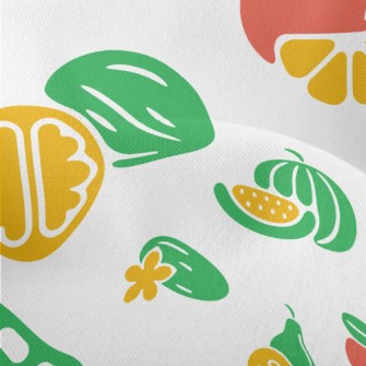 Simple Line Fruits And Vegetab Lightweight Performance Linen