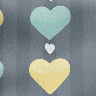 Double Love Hearts Arranged Ne Jersey Backed Fleece