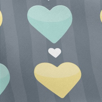 Double Love Hearts Arranged Ne Pongee