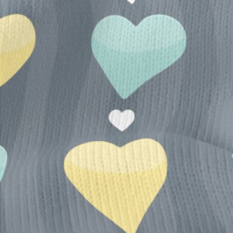 Double Love Hearts Arranged Ne Stretch Jersey