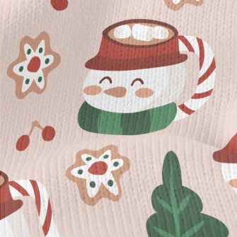 Snowman Mug Cocoa Stretch Jersey