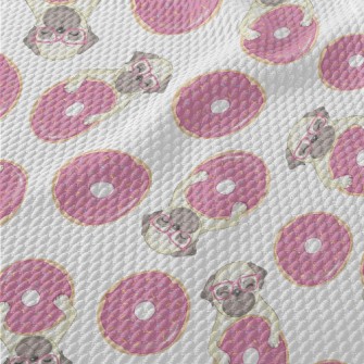 French Bulldog And Donuts Birdseye Piqué