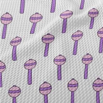 Cartoon Purple Lollipop Birdseye Piqué