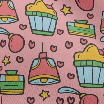 Kawaii Cartoon Pattern Chiffon