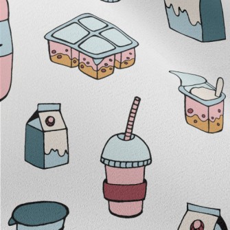 Hand Drawn Berry Dairy Product Chiffon