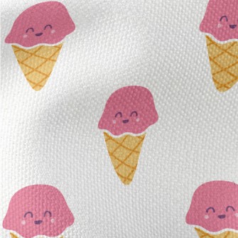 Smiling Pink Cone Waterproof Canvas