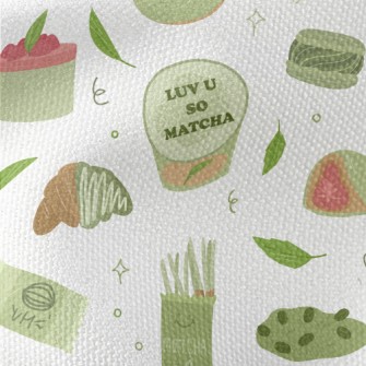 Matcha Flavored Dessert Waterproof Canvas