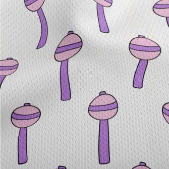 Cartoon Purple Lollipop Athletic Mesh Flat Back