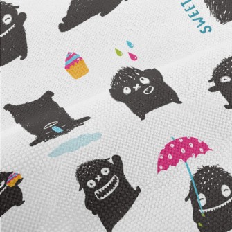 Happy Little Black Monster Performance Linen