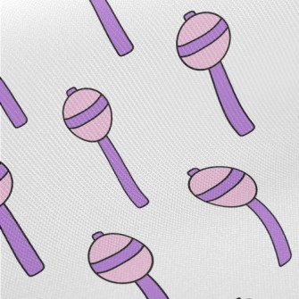 Cartoon Purple Lollipop Twill