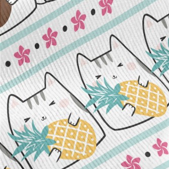 Cute Cat Eating Fruit Standard Corduroy