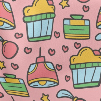 Kawaii Cartoon Pattern Stretch Ponte